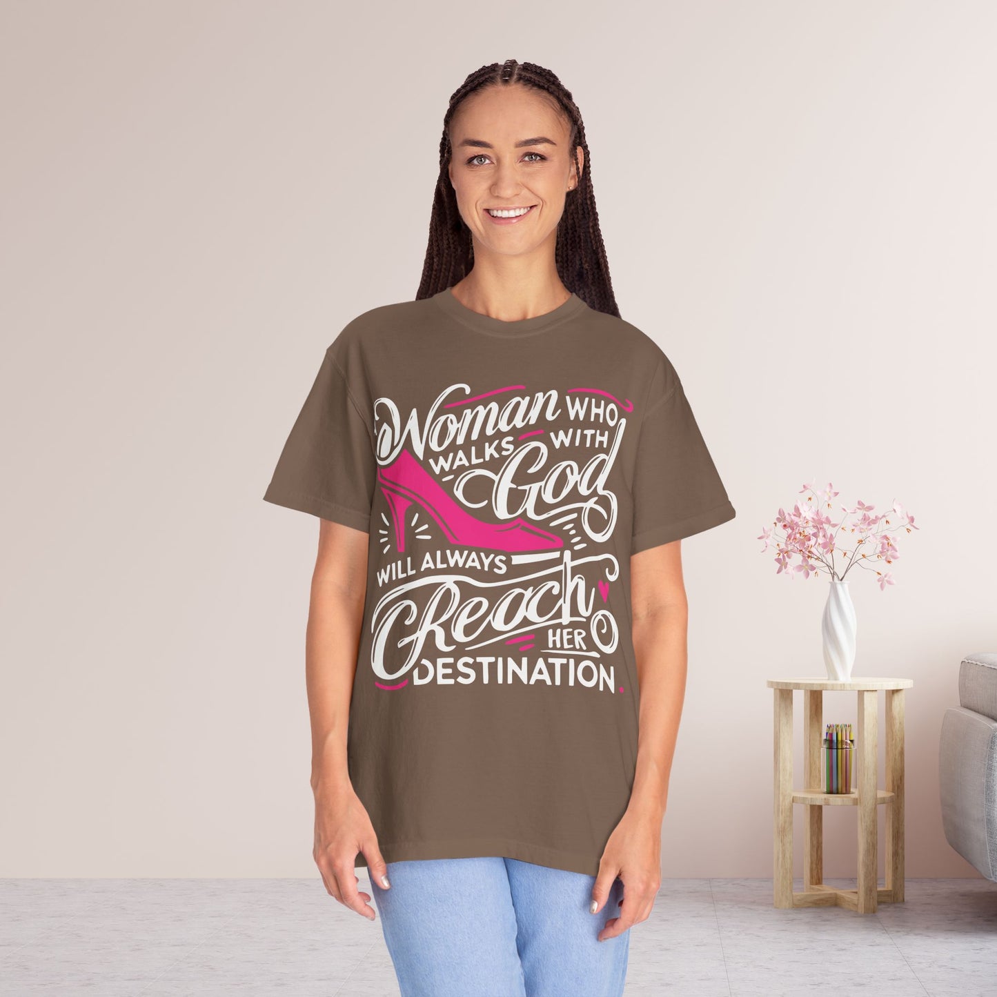 A Woman who Walks with God Comfort Colors Shirt