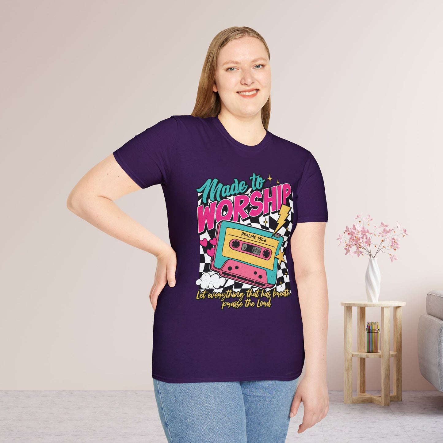 Retro Made to Worship Softstyle T-shirt