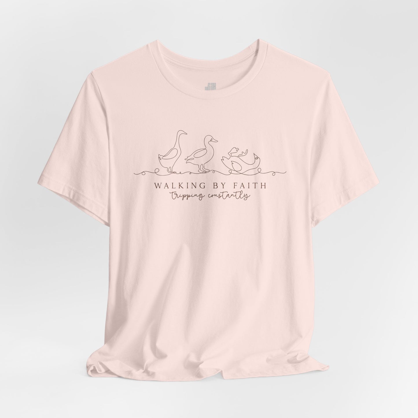 Walking By Faith Tripping Constantly Soft Cotton Tee