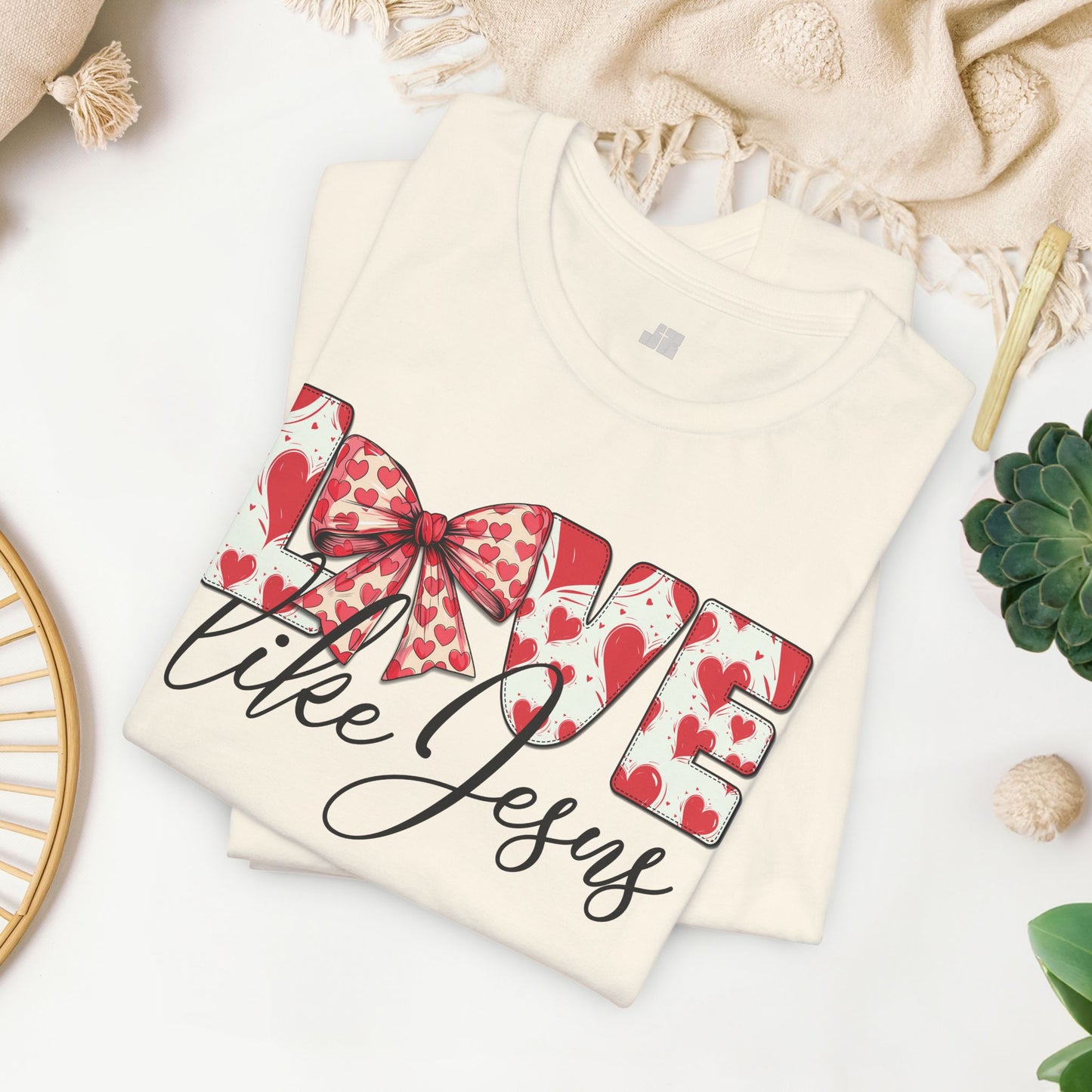 Love Like Jesus Soft Cotton Tee - Christian Shirt