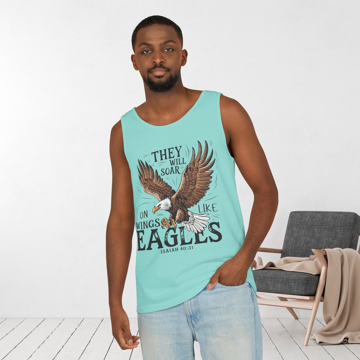 They Will Soar on Wings Like Eagles Comfort Colors Garment-Dyed Tank Top