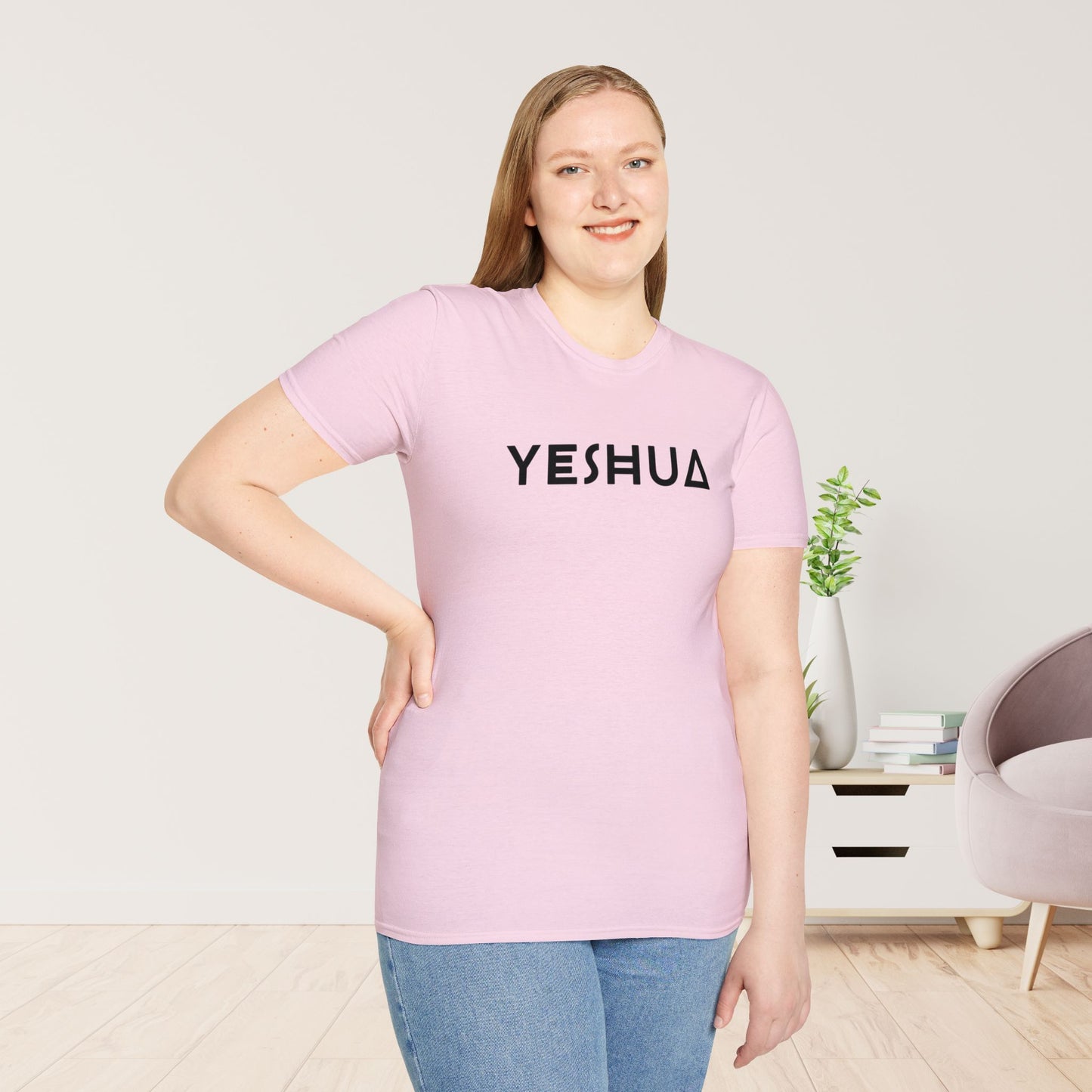 Unisex YESHUA Softstyle T-shirt - Minimalist Christian Shirt