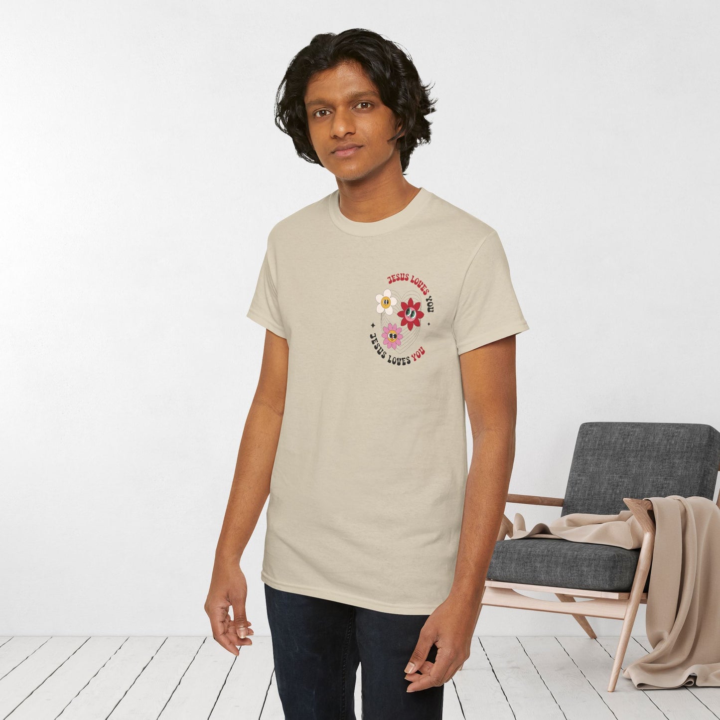 Jesus Loves You Heavy Cotton Tee