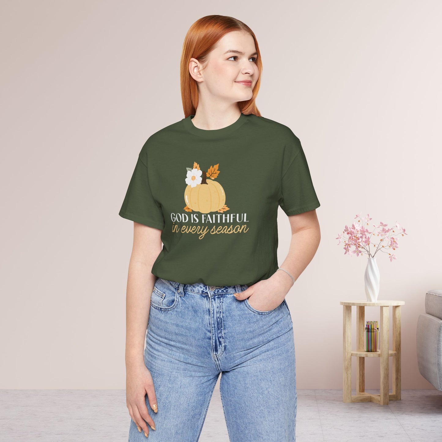 God is Faithful in Every Season Soft Cotton Tee