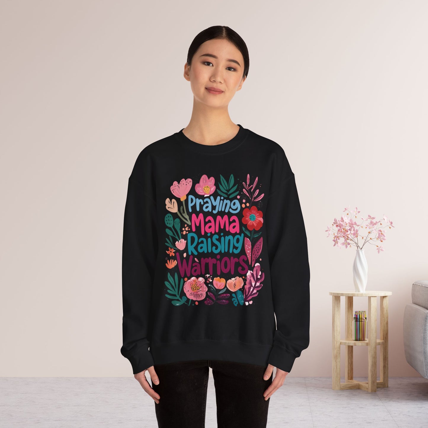 Praying Mama Raising Warriors Sweatshirt - Christian Mom Sweatshirt
