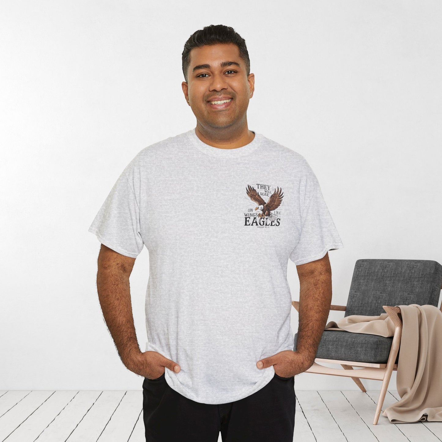 They Will Soar on Wings Like Eagles Heavy Cotton Tee