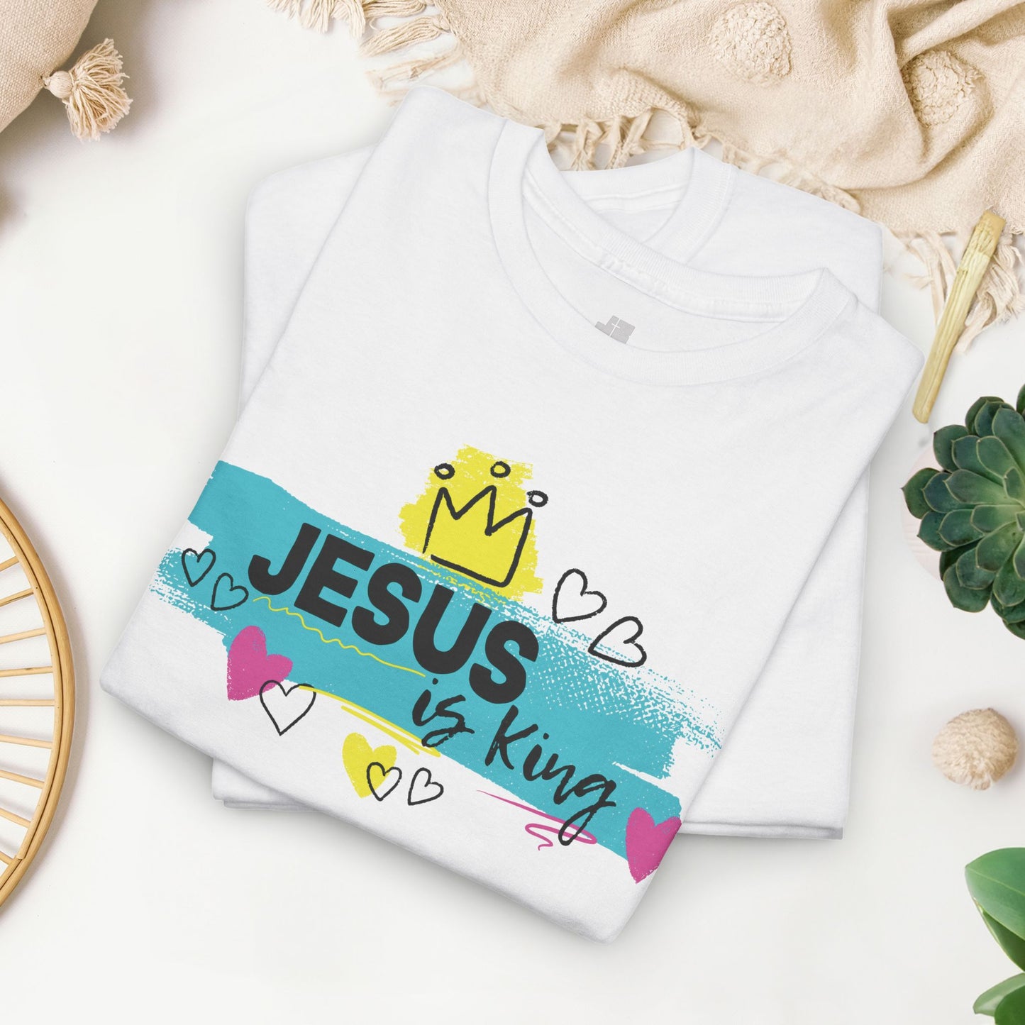 Jesus Is King Heavy Cotton Tee