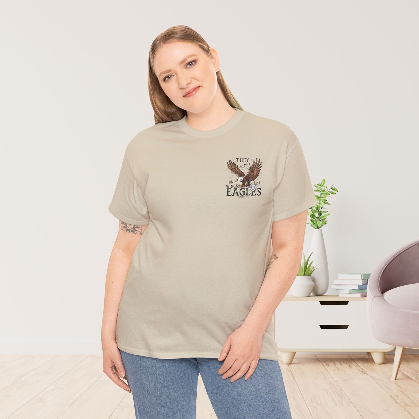 They Will Soar on Wings Like Eagles Heavy Cotton Tee