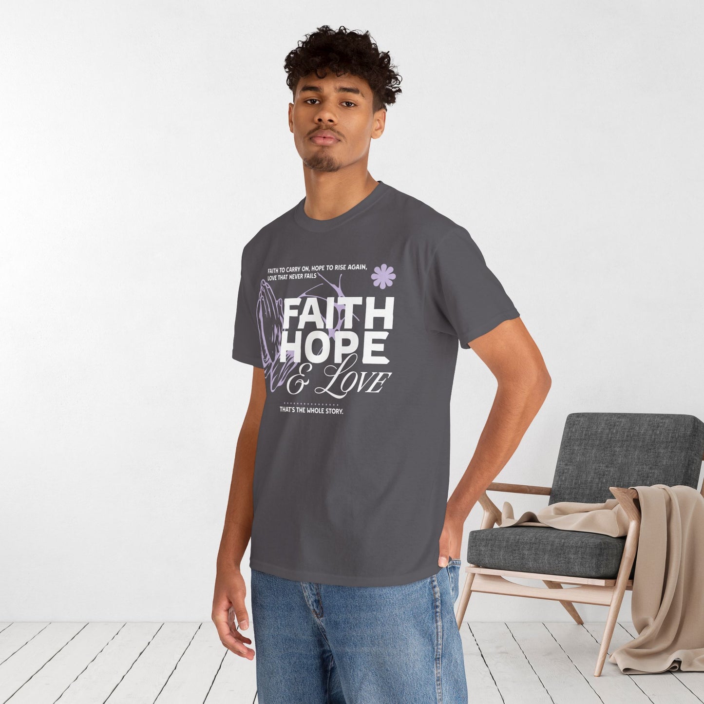 Faith Hope Love Heavy Cotton Tee