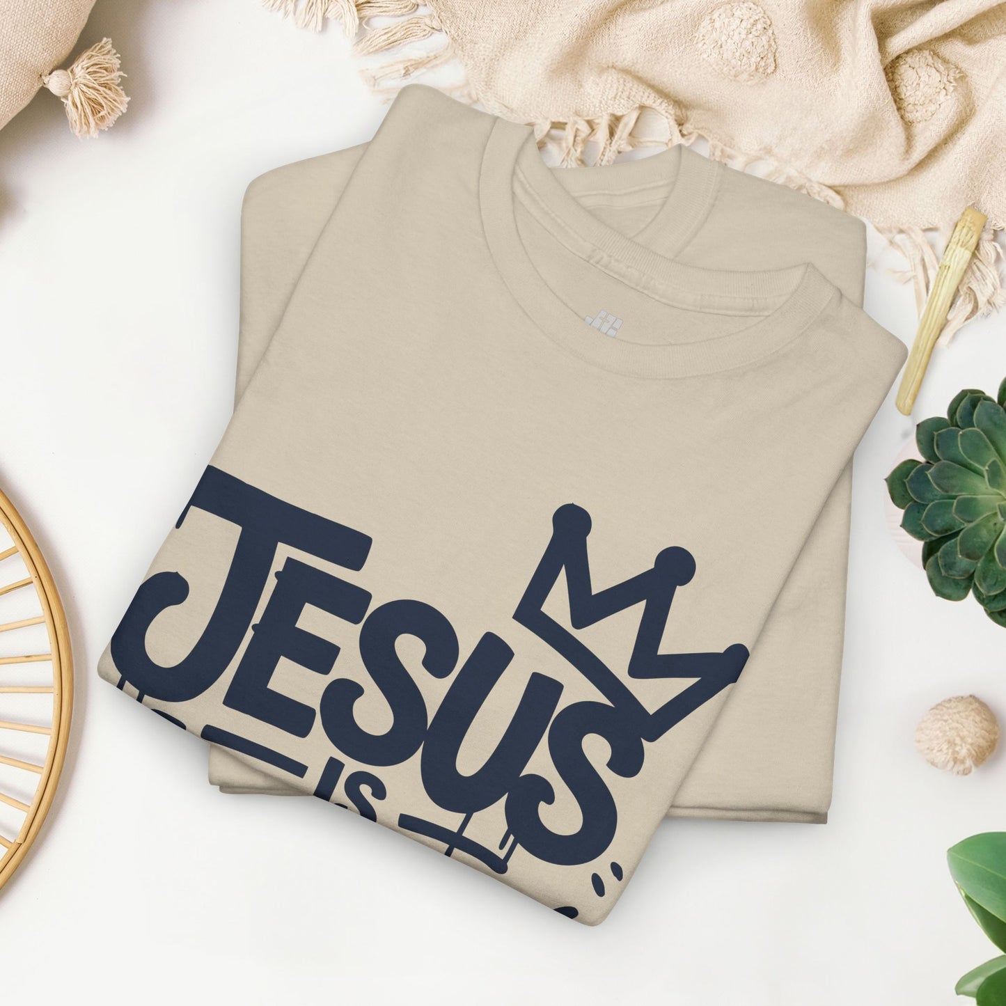 Jesus is King Heavy Cotton Tee