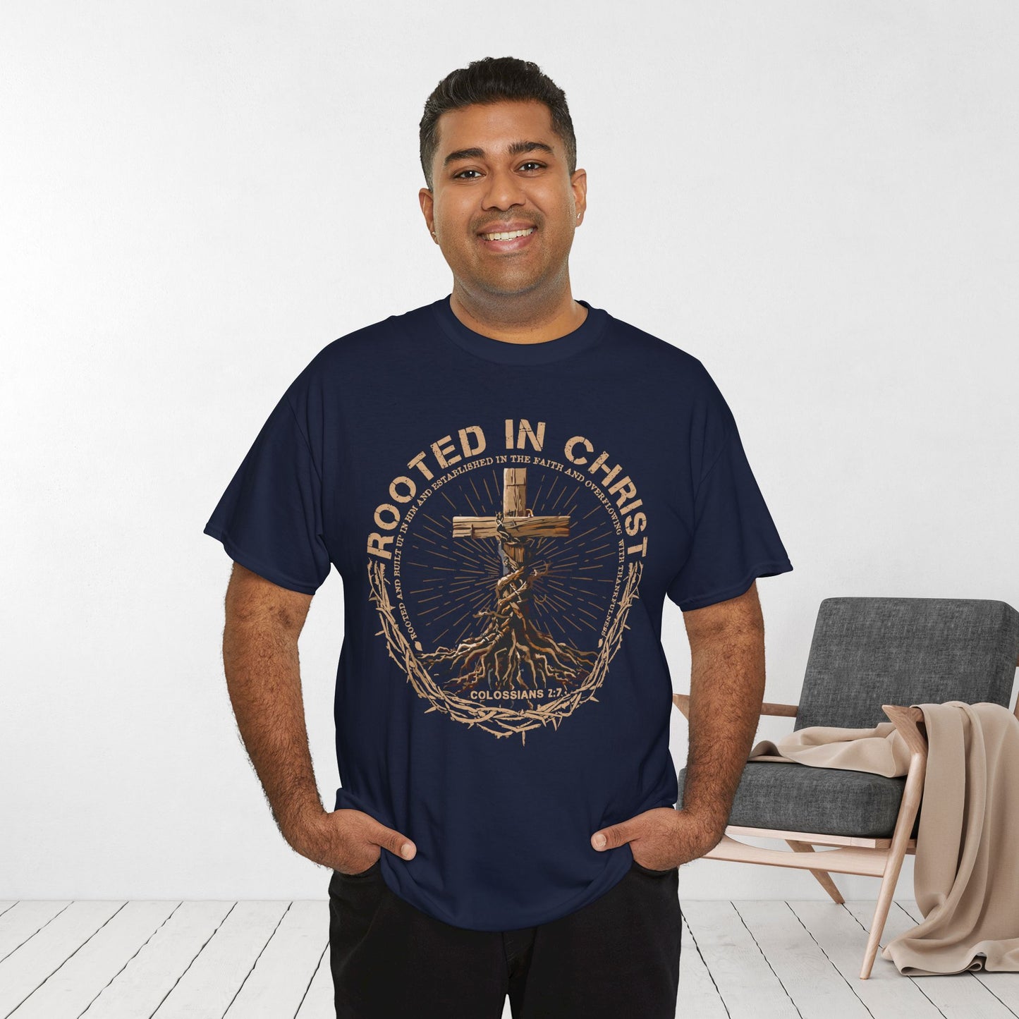 Rooted in Christ Heavy Cotton Tee