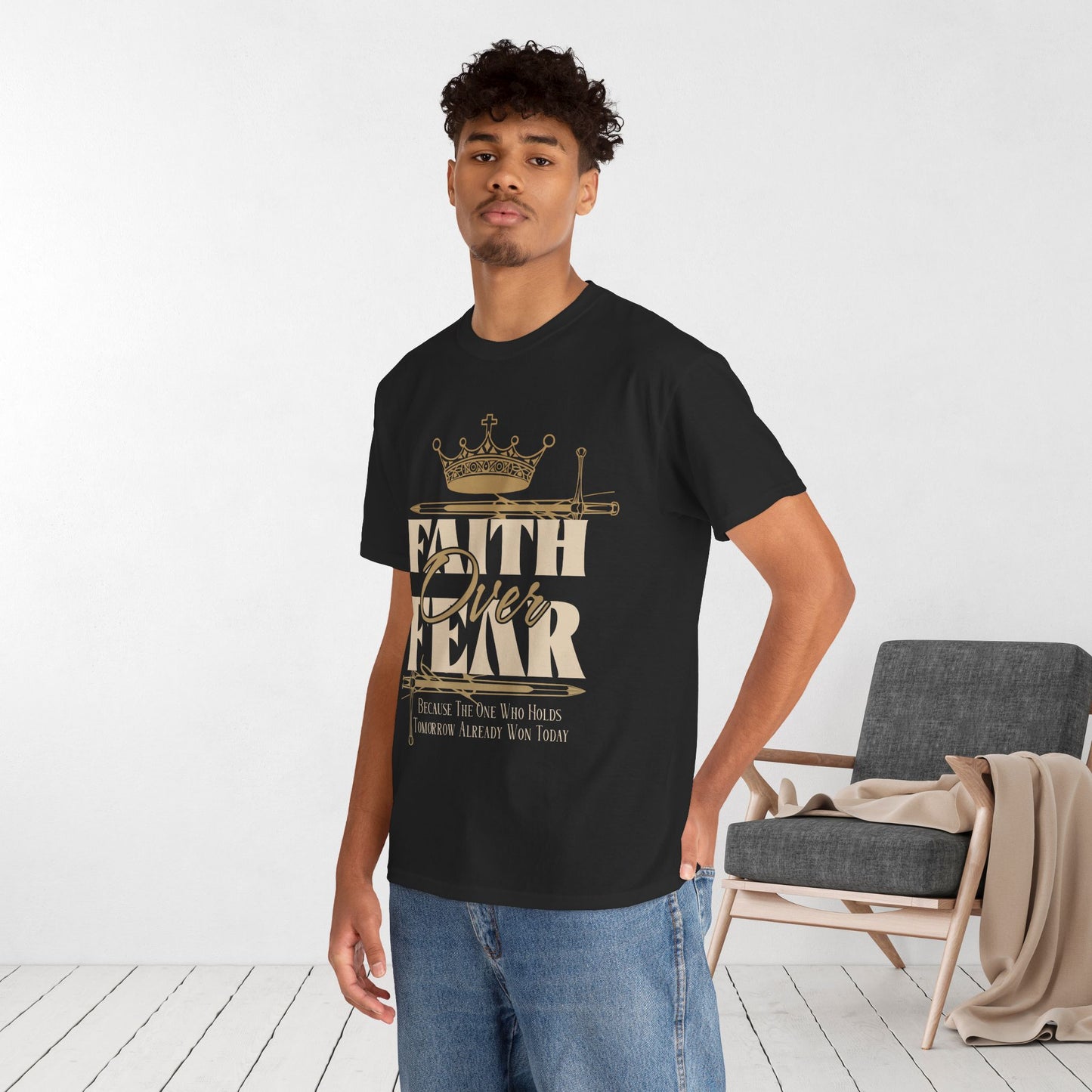 Faith Over Fear Heavy Cotton Tee