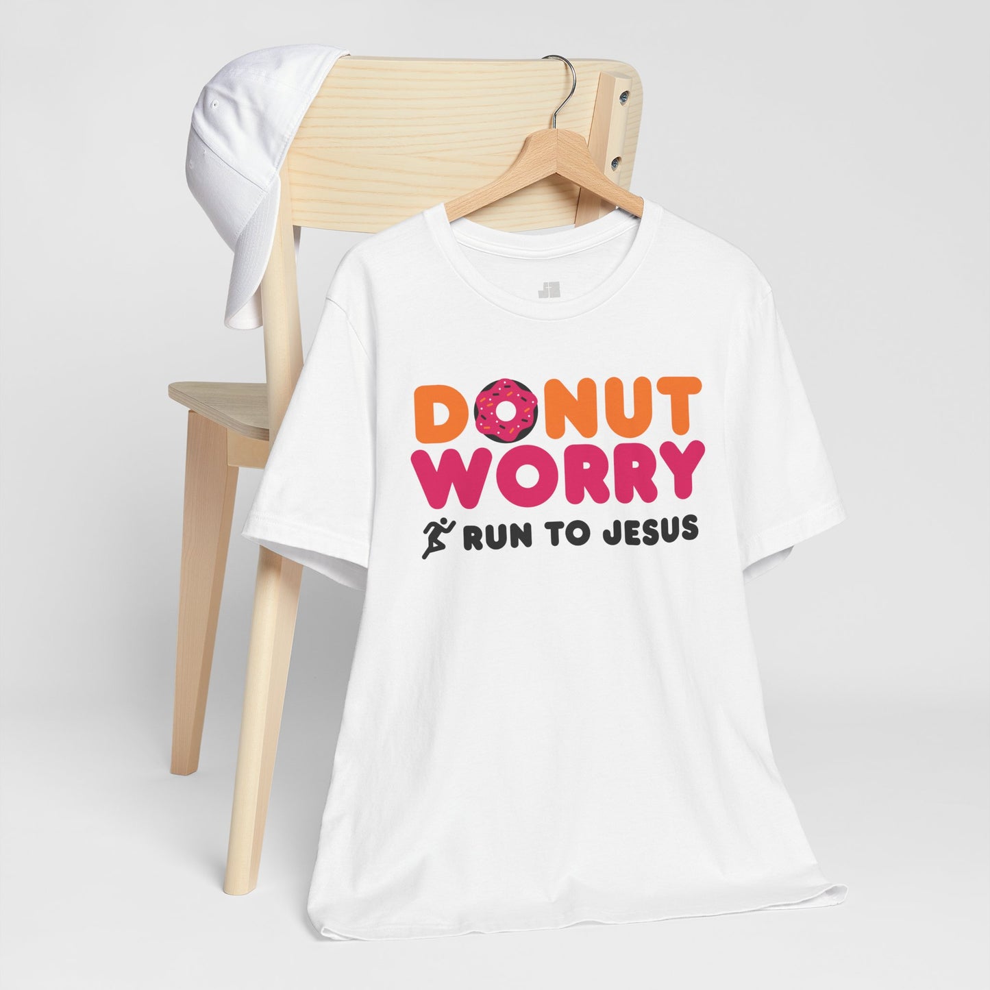 Donut Worry Run to Jesus Soft Cotton Tee
