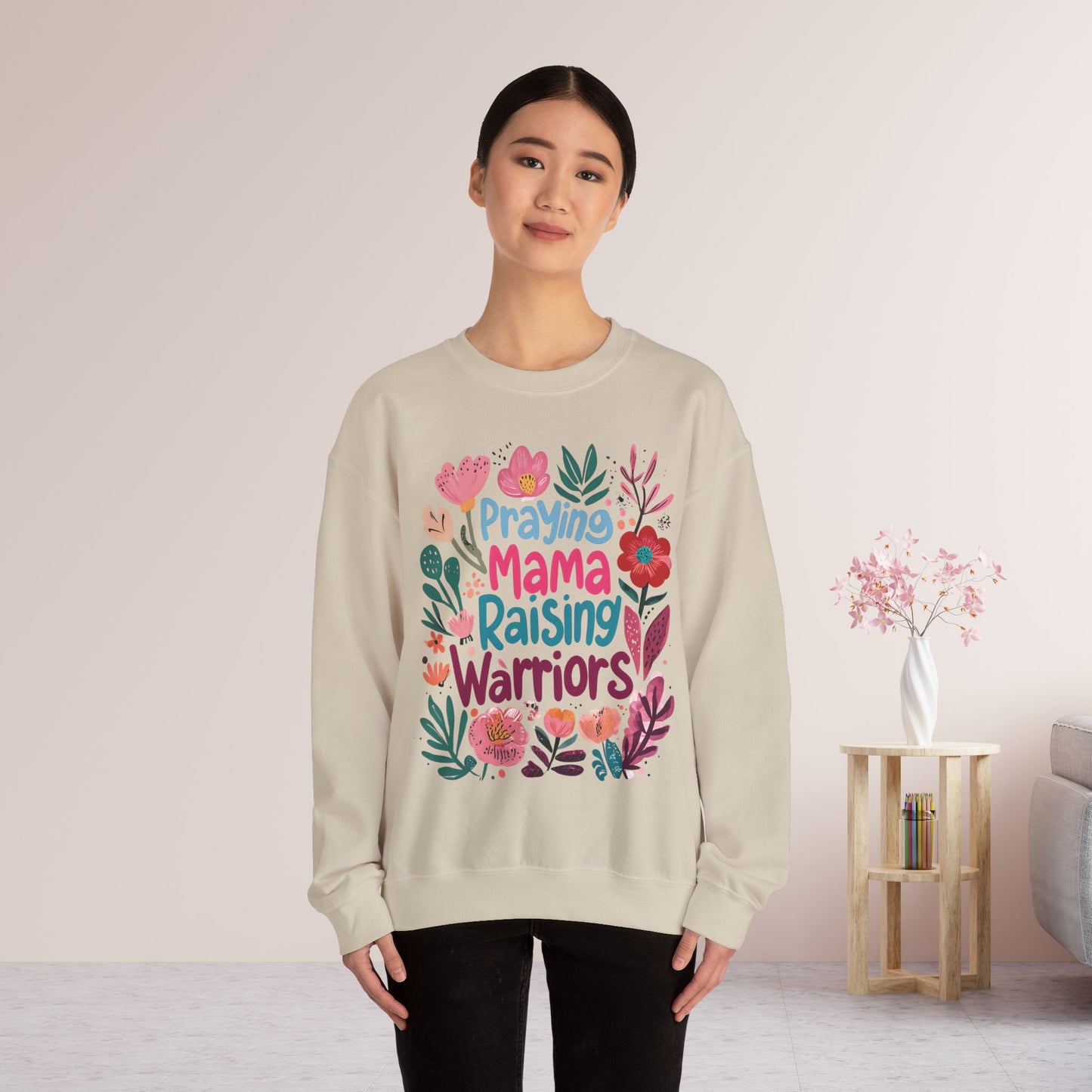 Praying Mama Raising Warriors Sweatshirt - Christian Mom Sweatshirt