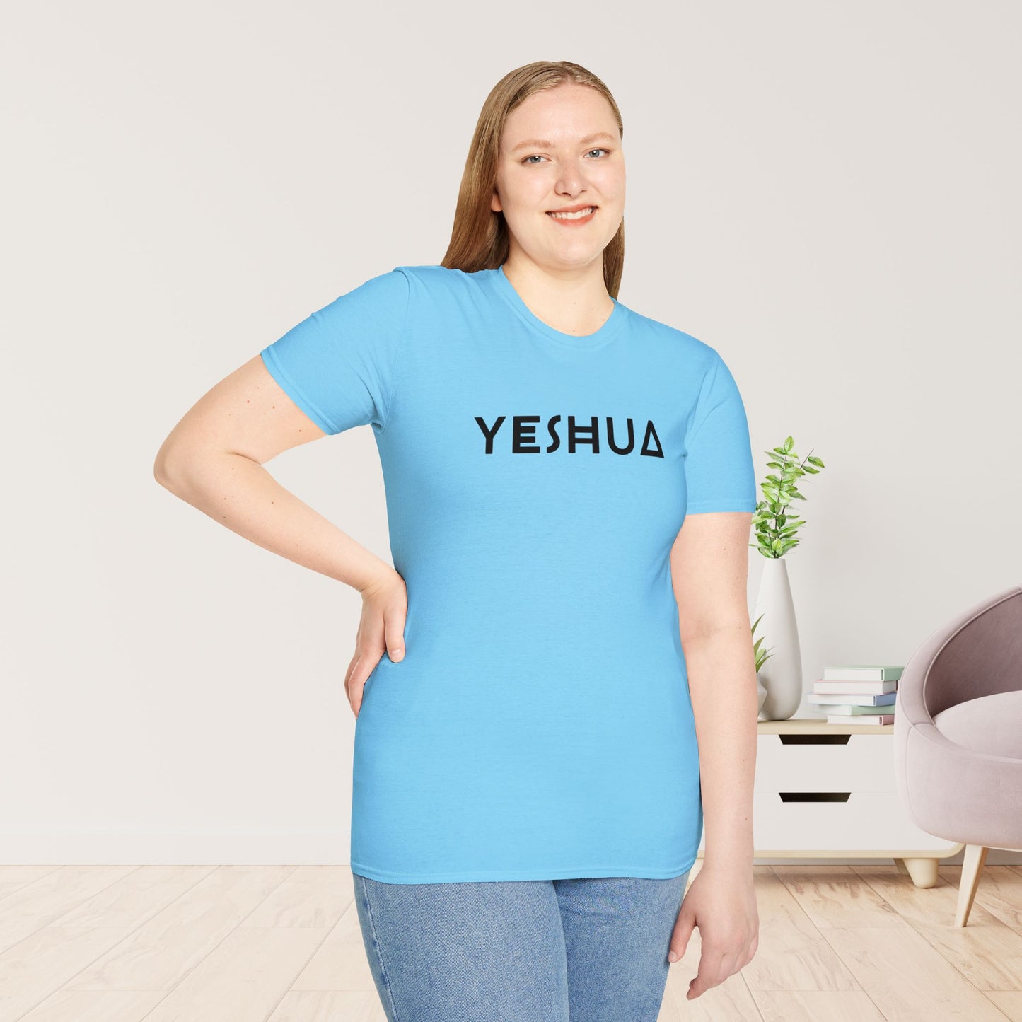 Unisex YESHUA Softstyle T-shirt - Minimalist Christian Shirt