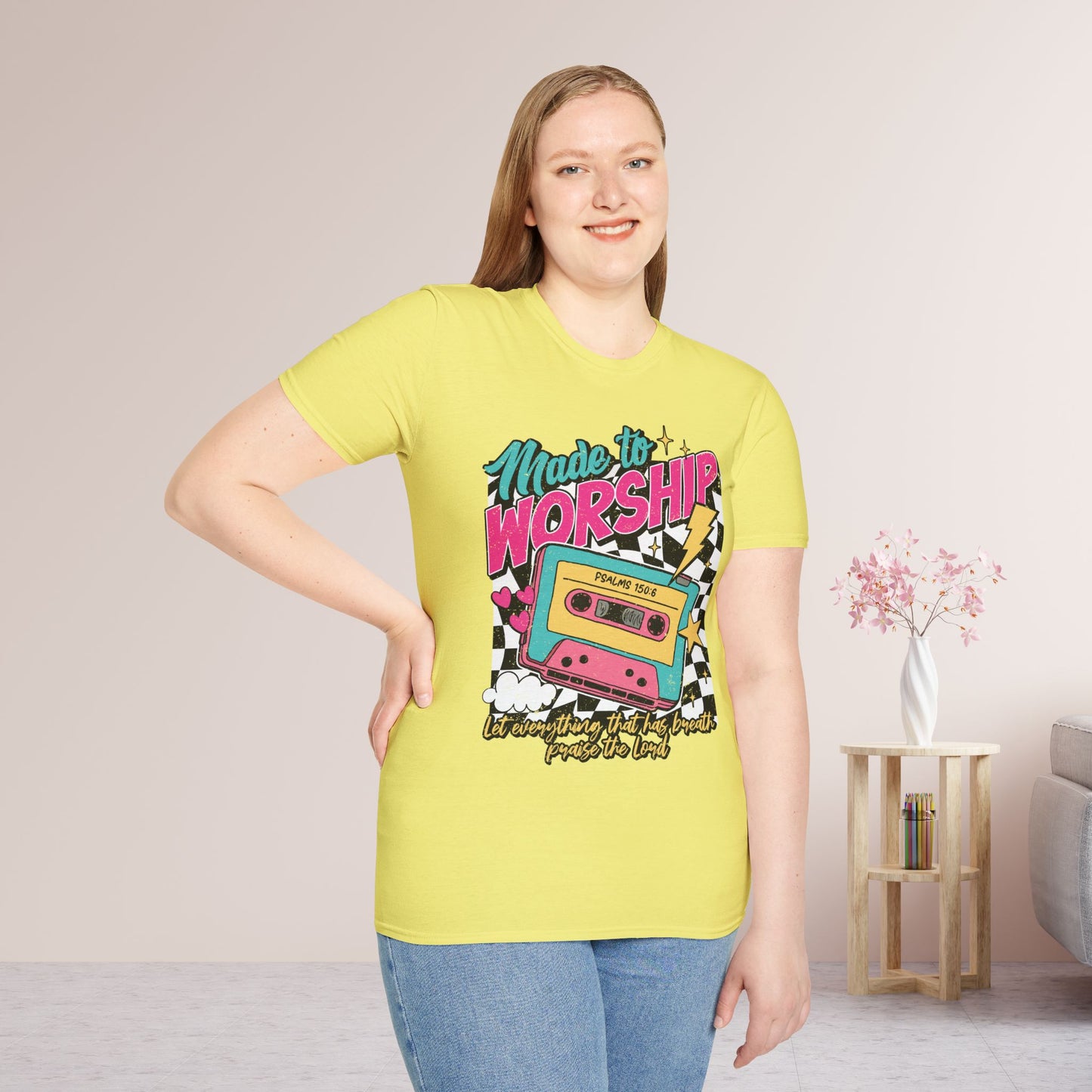 Retro Made to Worship Softstyle T-shirt
