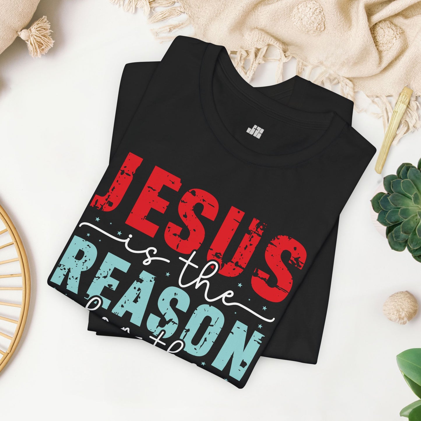 Jesus is The Reason for The Season Soft Cotton Tee - Christian Christmas Shirt