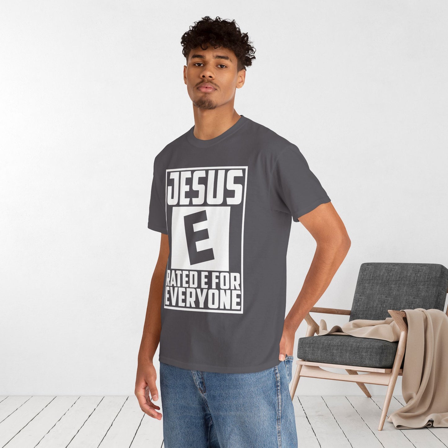 Jesus Rated E for Everyone Heavy Cotton Tee