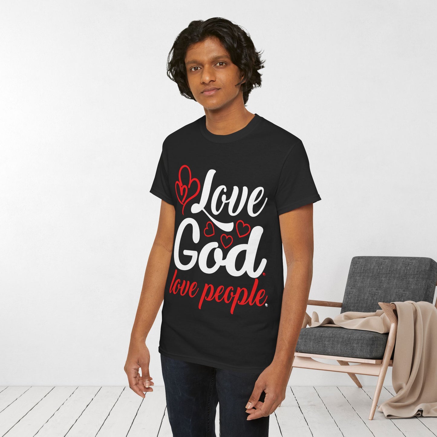 Love God. Love People. Heavy Cotton Tee