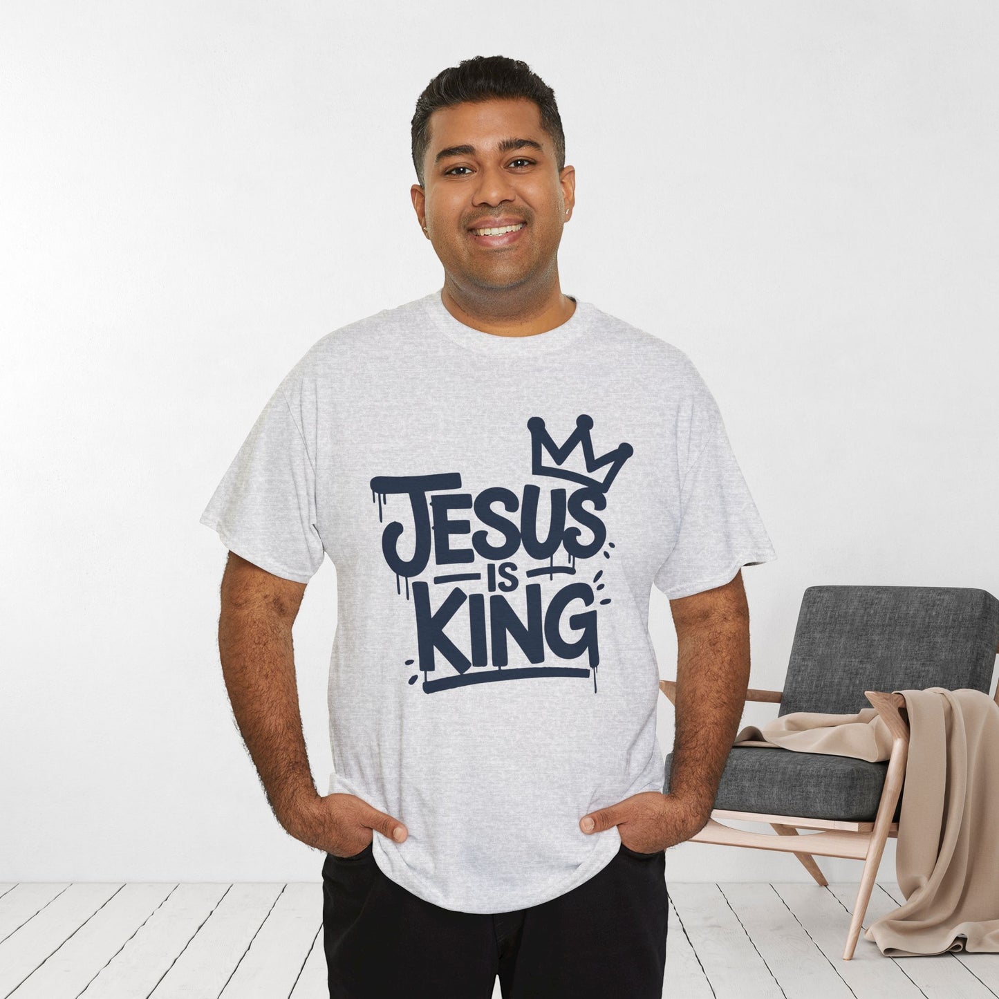 Jesus is King Heavy Cotton Tee