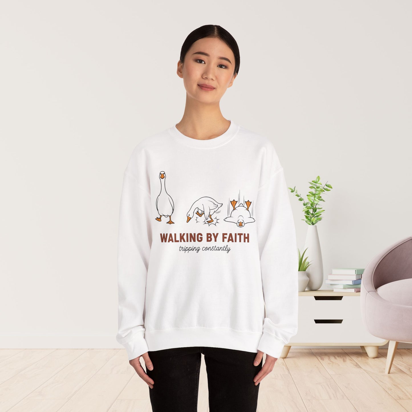 Walking By Faith Tripping Constantly Sweatshirt