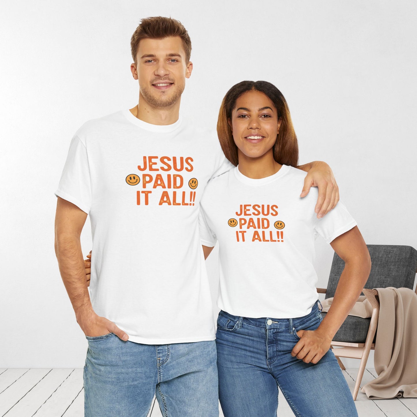 Jesus Paid It All Heavy Cotton Tee