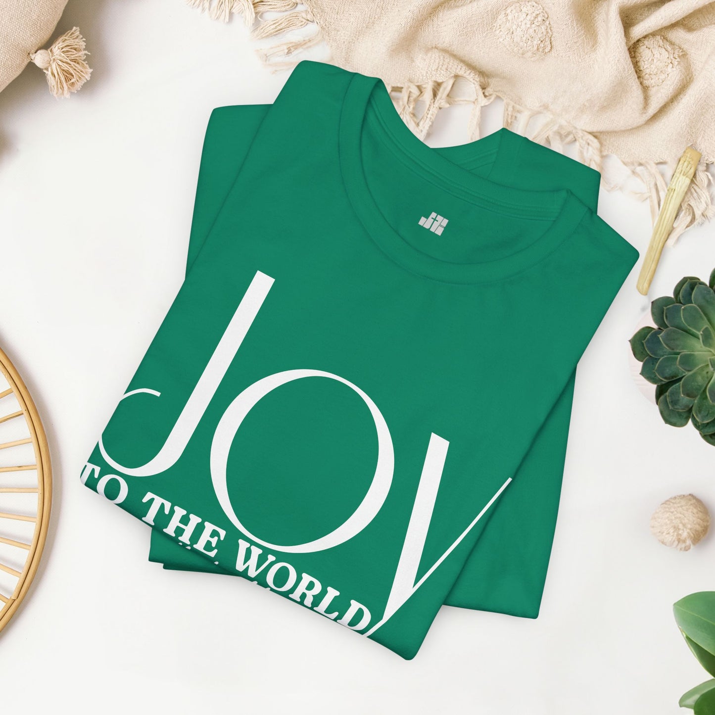 Joy to The World Soft Cotton Tee - Christian Christmas Shirt