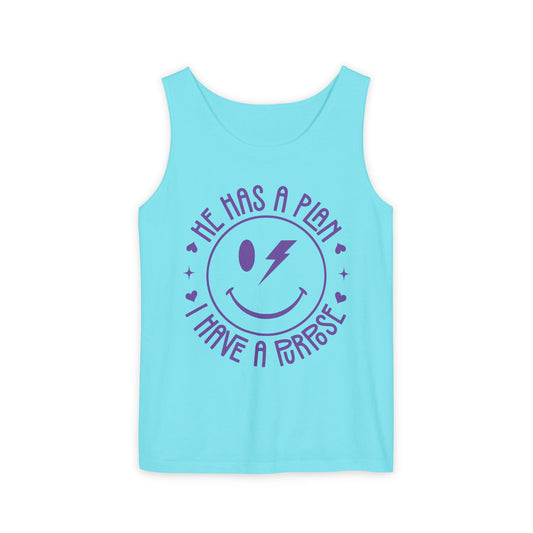 He Has a Plan I Have a Purpose Comfort Colors Garment-Dyed Tank Top