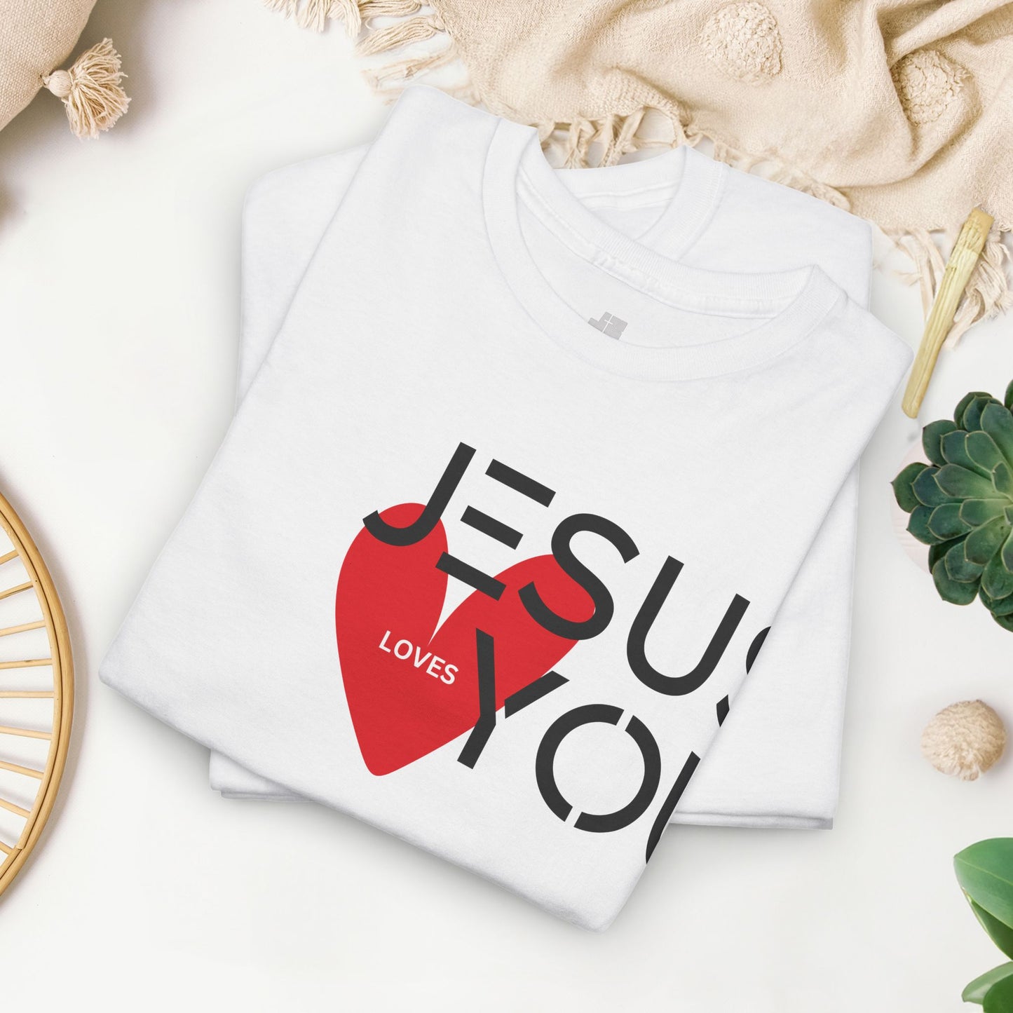 Jesus Loves You Heavy Cotton Tee