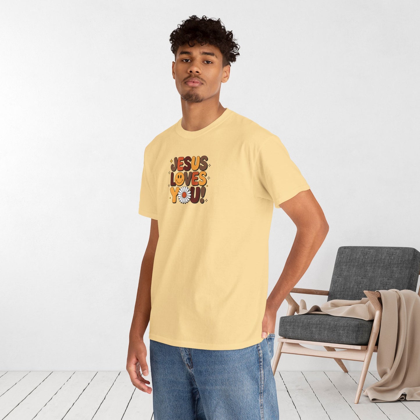 Jesus Loves You Heavy Cotton Tee