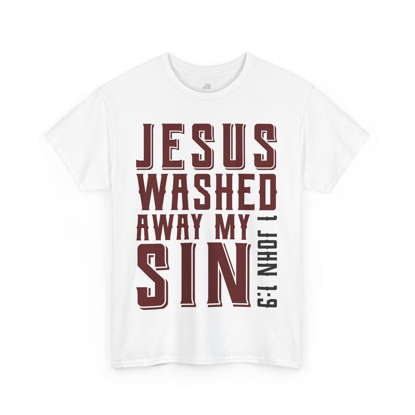 Jesus Washed Away My Sin Heavy Cotton Tee