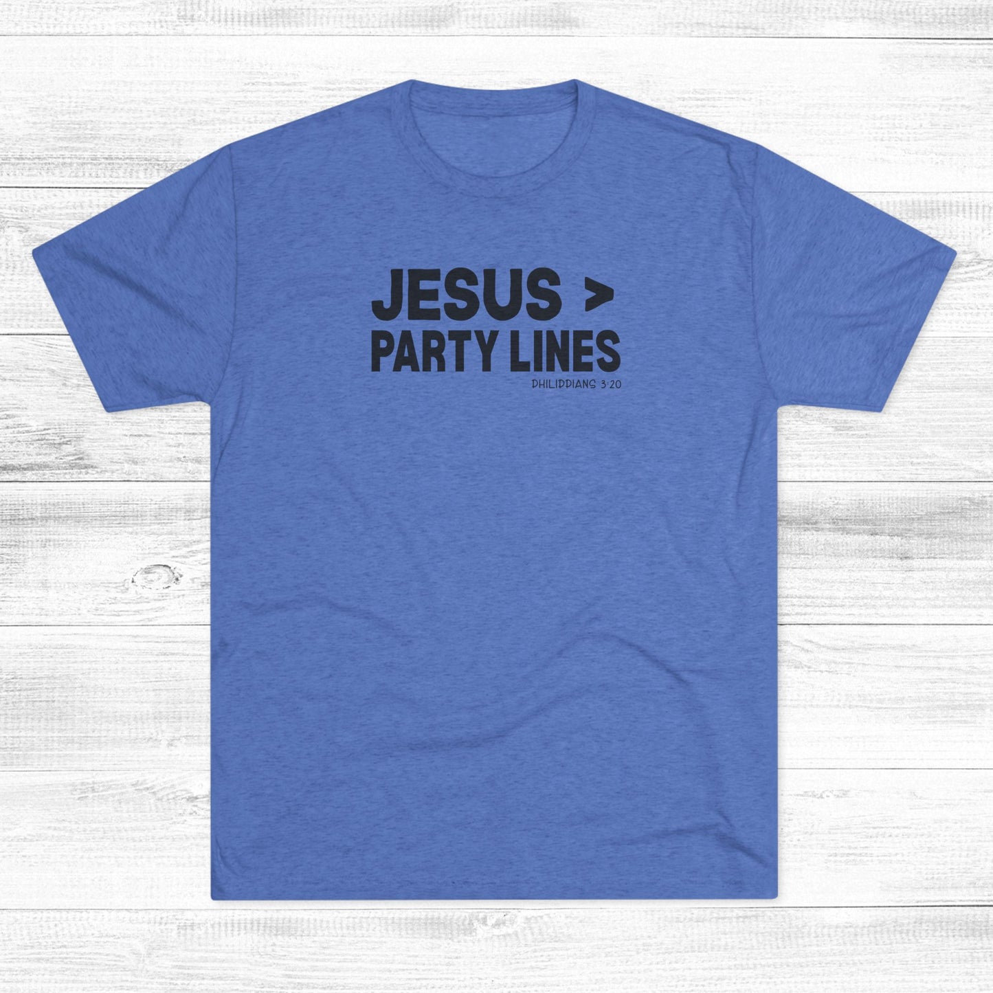 Jesus > Party Lines Unisex Tri-Blend Crew Tee