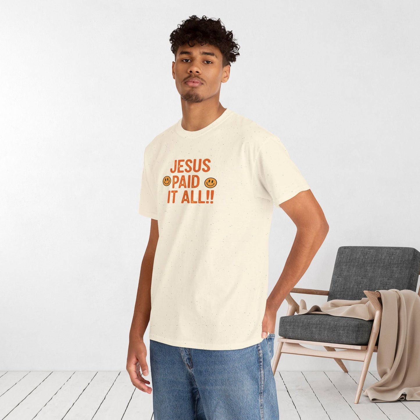 Jesus Paid It All Heavy Cotton Tee