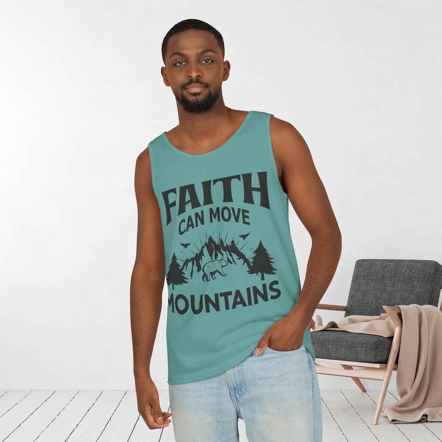 Faith Can Move Mountains Comfort Colors Garment-Dyed Tank Top