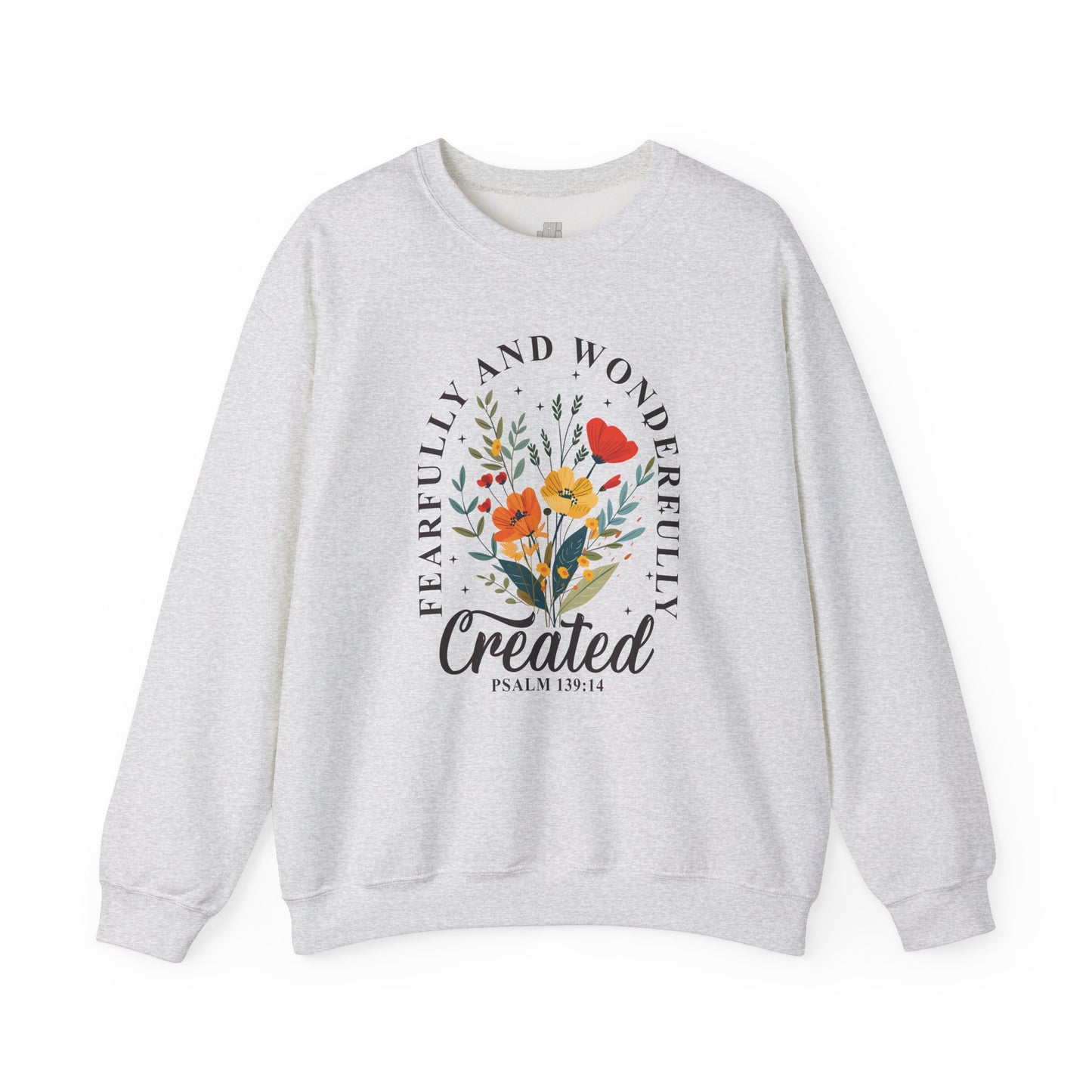 Fearfully and Wonderfully Created Psalm 139:14 Sweatshirt - Christian Mom Sweatshirt