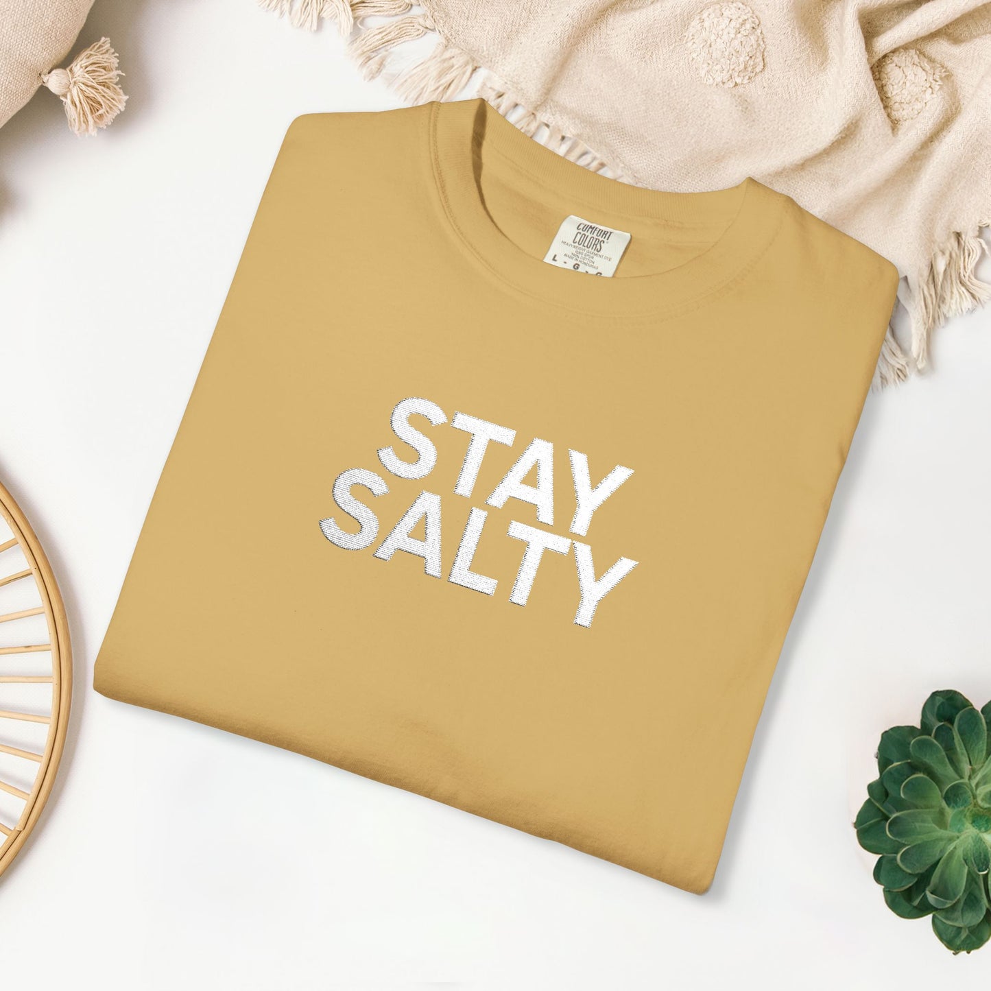 Embroidered Stay Salty Comfort Colors Shirt