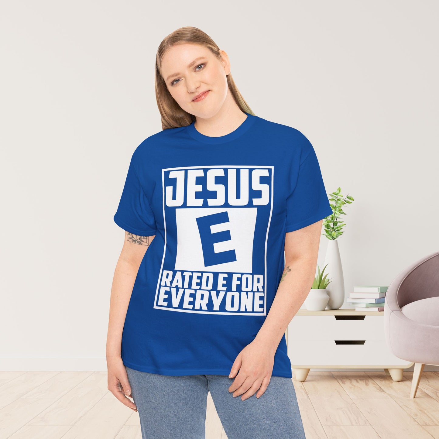 Jesus Rated E for Everyone Heavy Cotton Tee