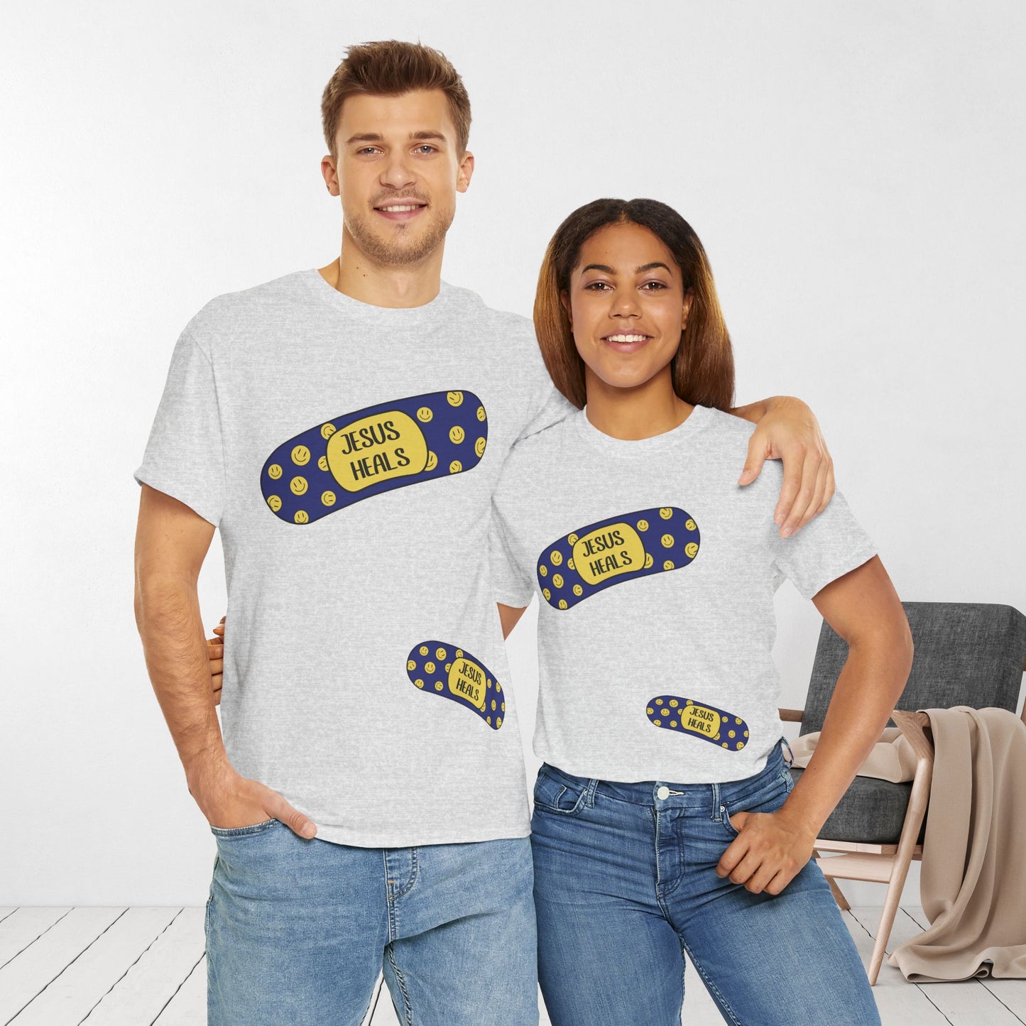 Jesus Heals Heavy Cotton Tee