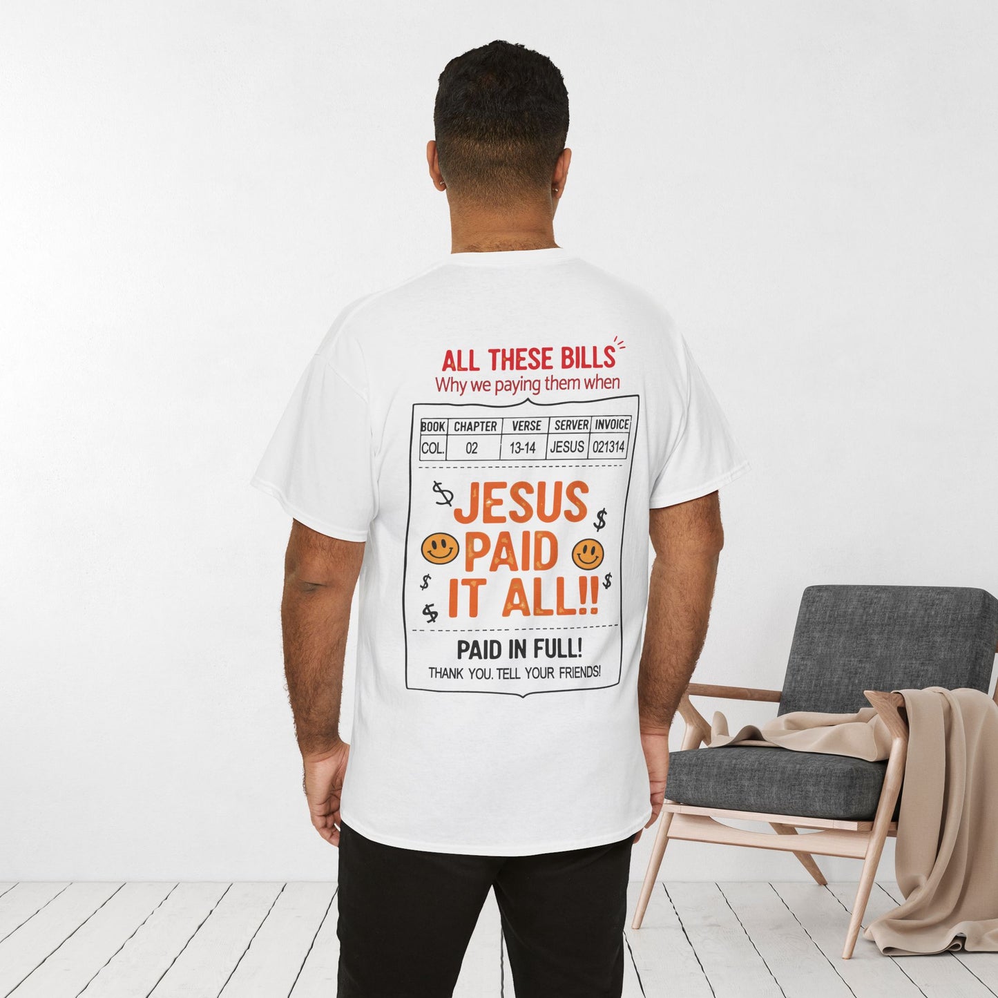 Jesus Paid It All Heavy Cotton Tee