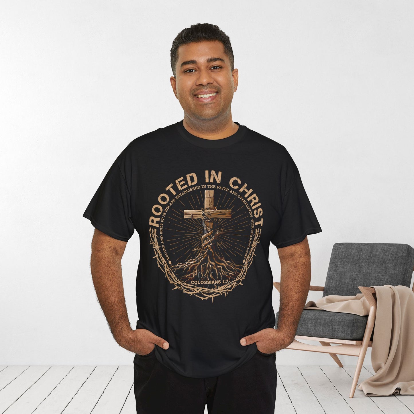 Rooted in Christ Heavy Cotton Tee