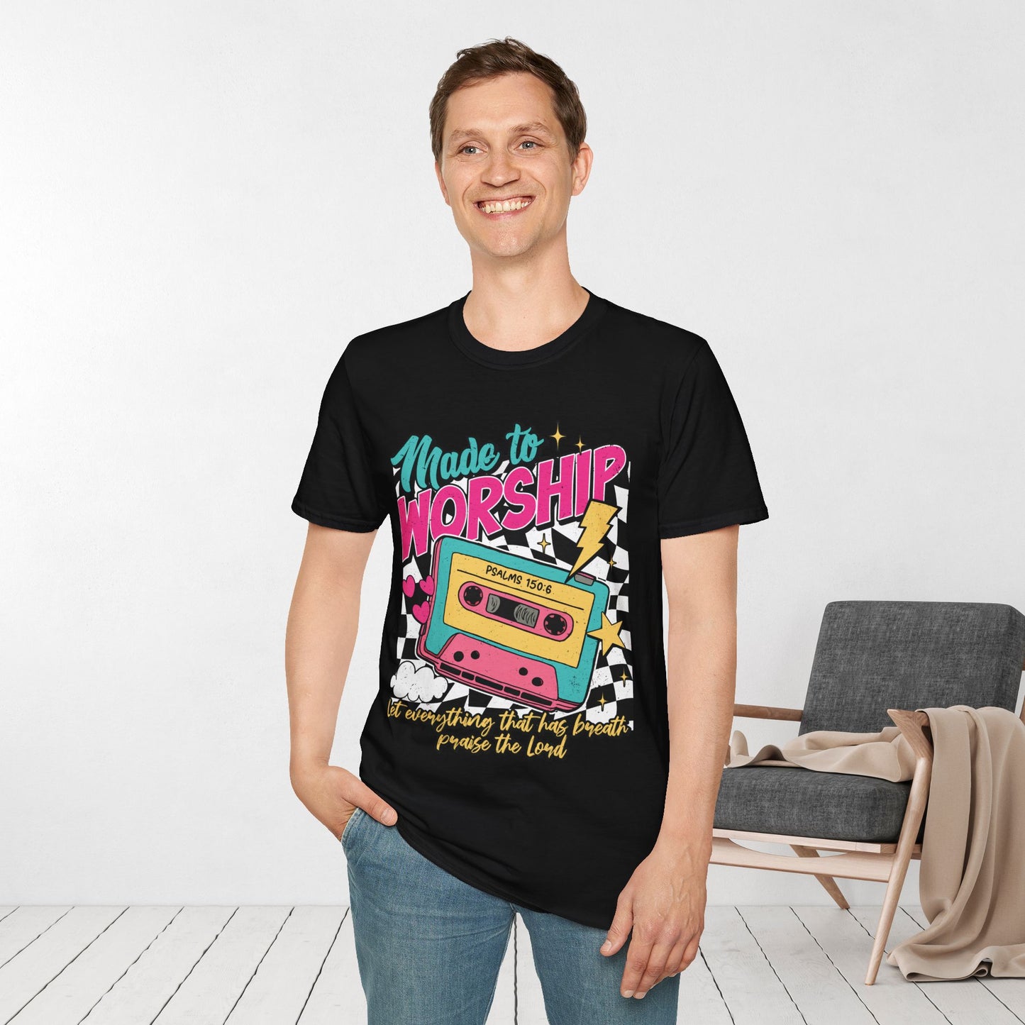 Retro Made to Worship Softstyle T-shirt