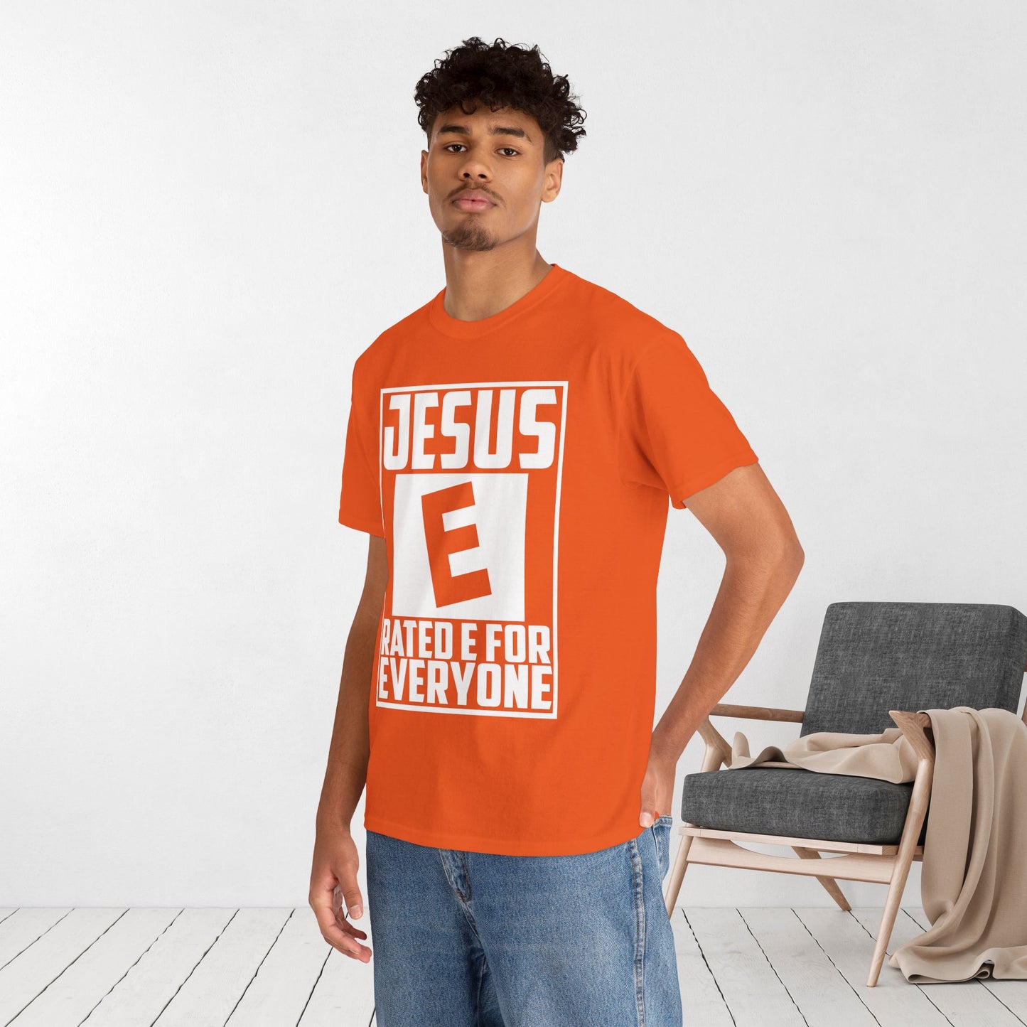 Jesus Rated E for Everyone Heavy Cotton Tee