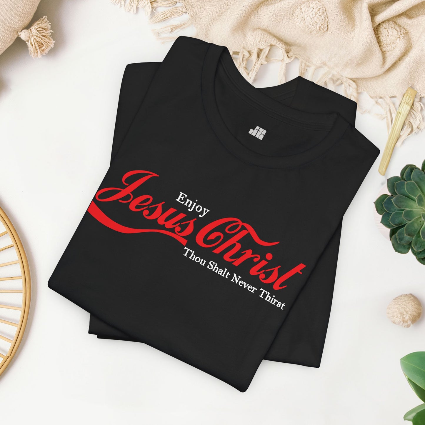 Enjoy Jesus Christ Soft Cotton Tee - John 4:14