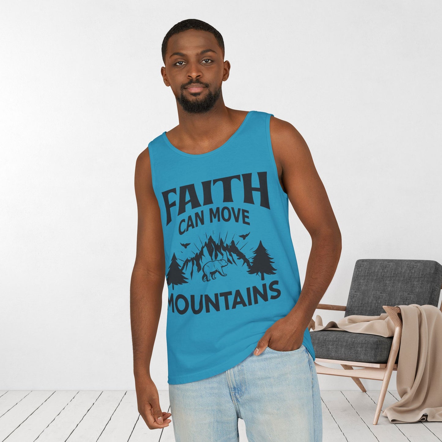 Faith Can Move Mountains Comfort Colors Garment-Dyed Tank Top
