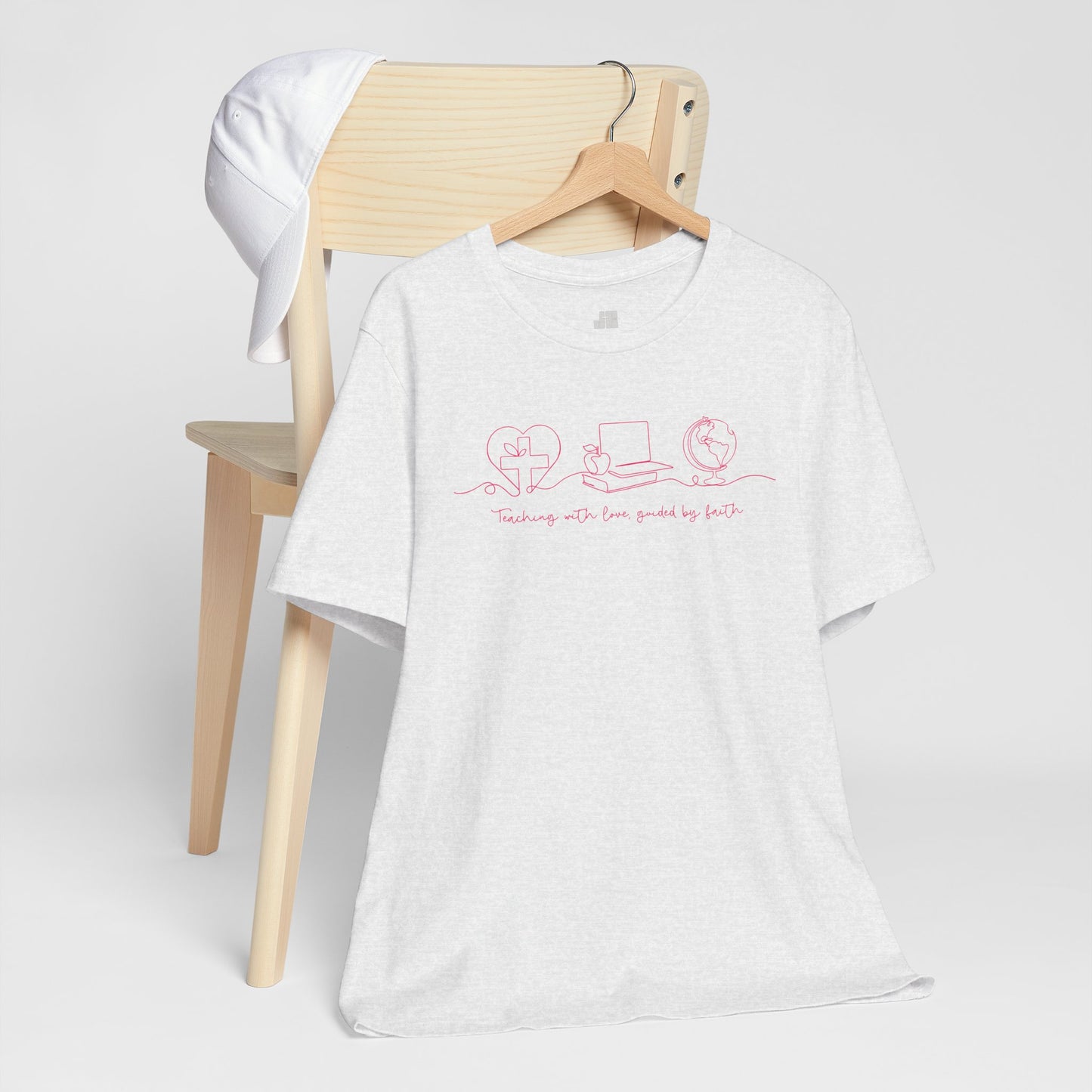 Teaching With Love Guided by Faith Soft Cotton Tee