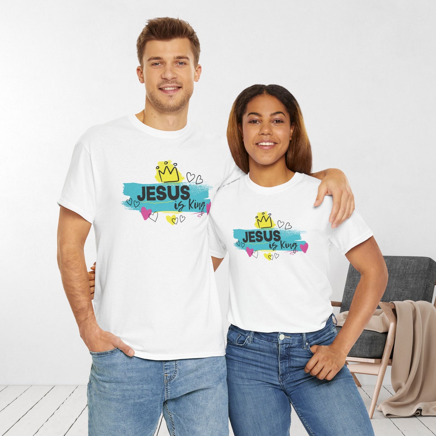 Jesus Is King Heavy Cotton Tee