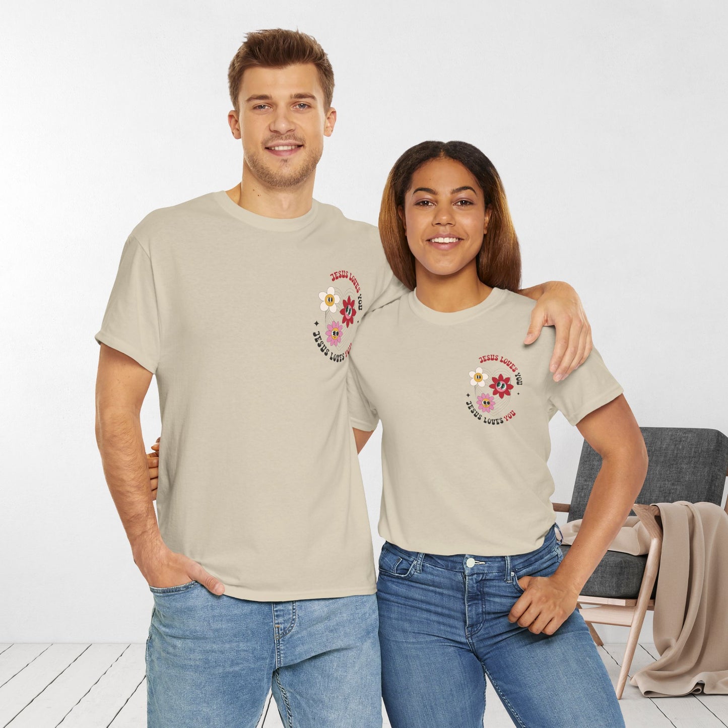 Jesus Loves You Heavy Cotton Tee