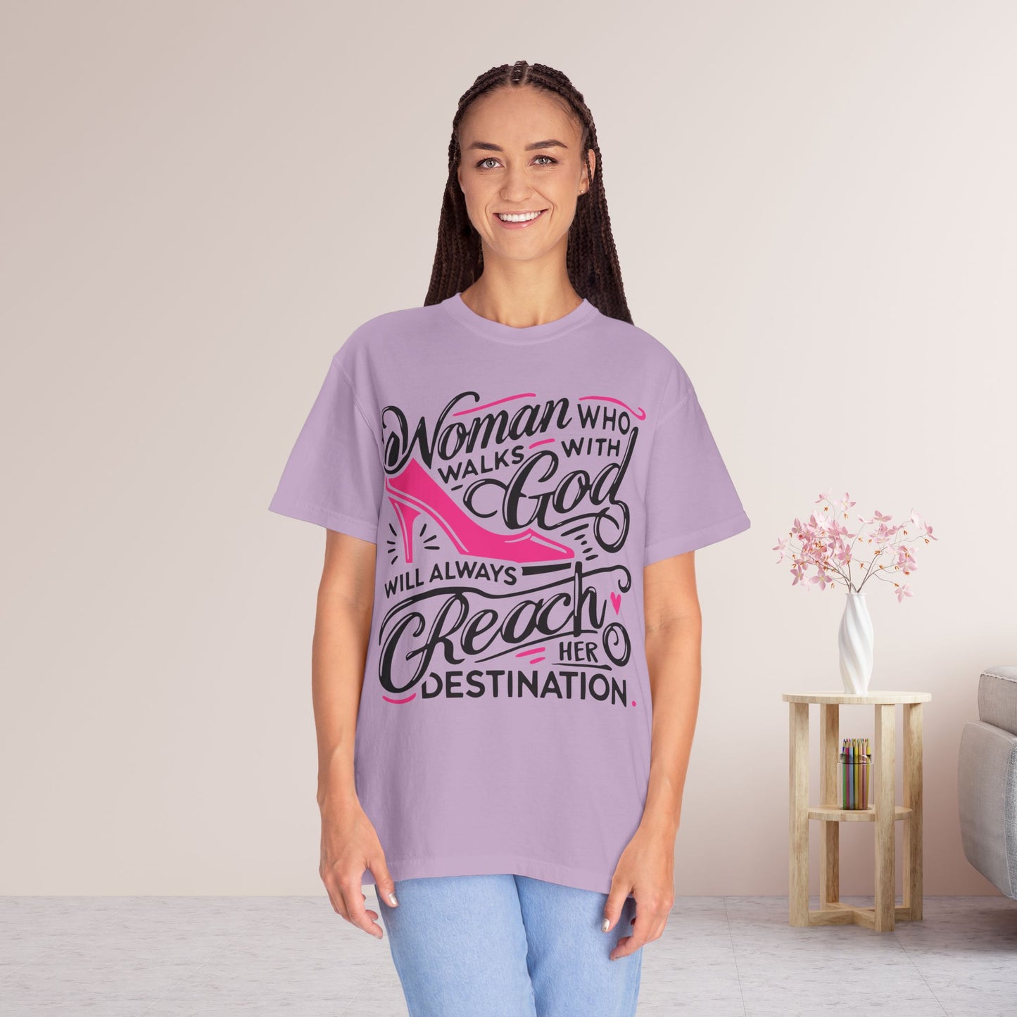 A Woman who Walks with God Comfort Colors Shirt