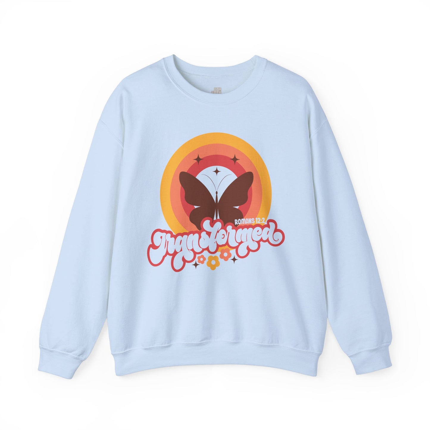 Transformed Sweatshirt - Romans 12:2 Bible Verse Sweatshirt