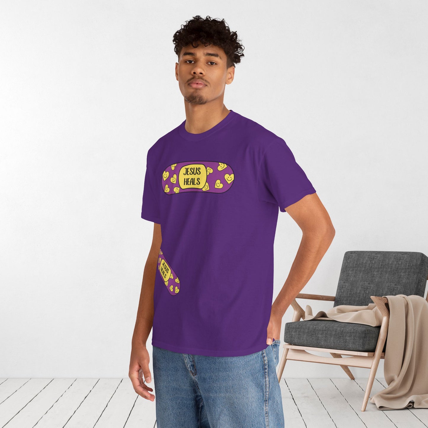 Jesus Heals Heavy Cotton Tee